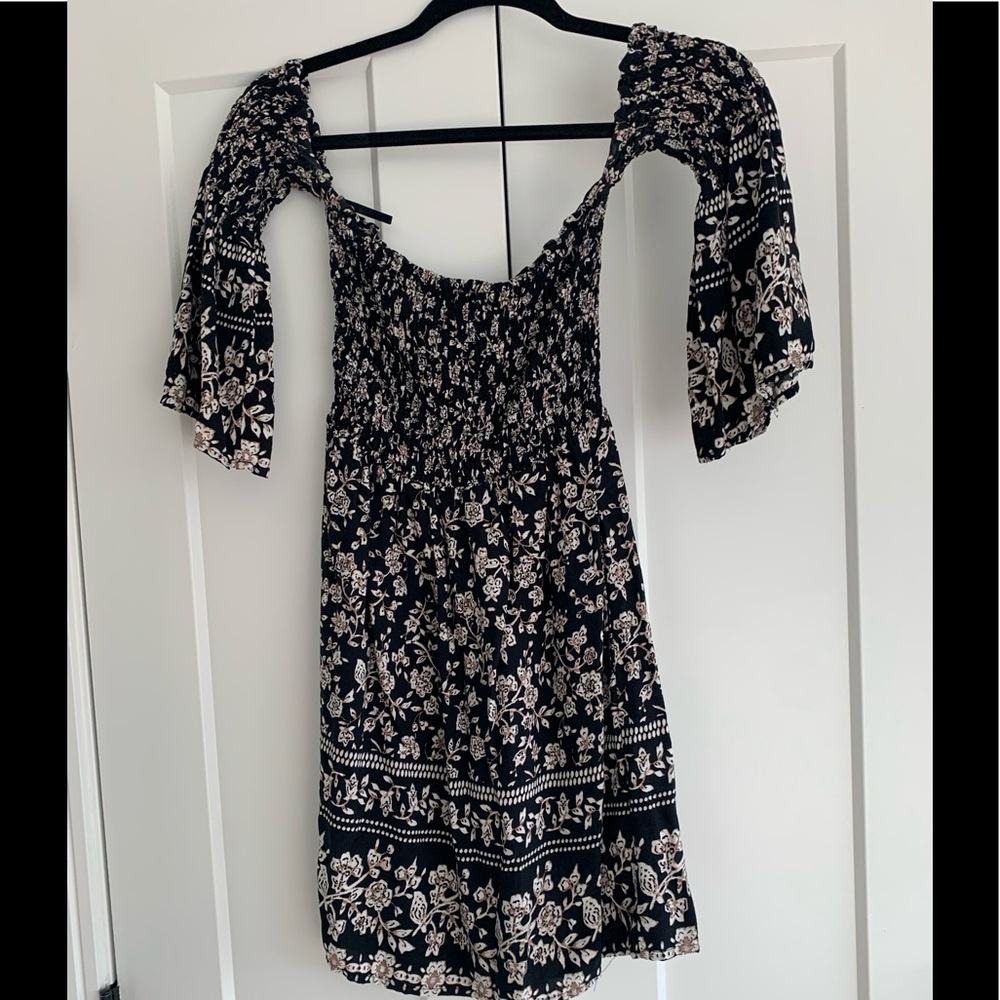 Floral Dress with Bell Sleeves